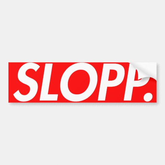 SLOPSTICKERS BUMPERSTICKER (Voorkant)