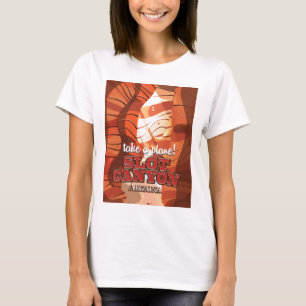 Slot Canyon Arizona reisposter T-shirt