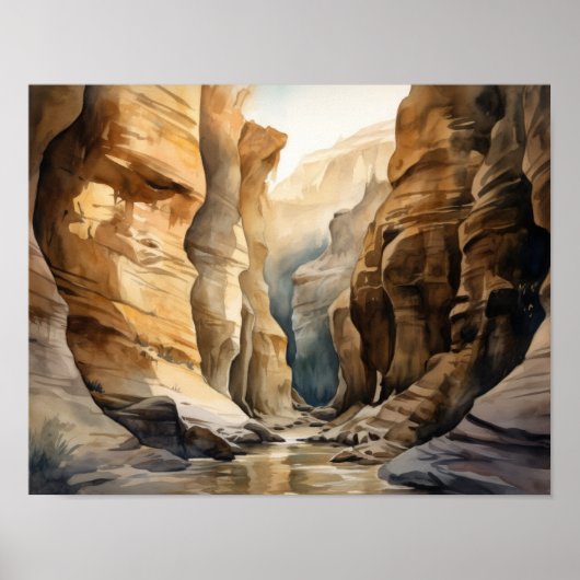 Slot Canyons Utah Landscape Art Print Poster (Voorkant)