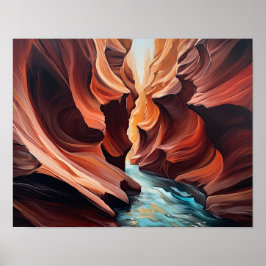 Slot Canyons Utah Landscape Art Print Poster