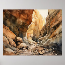 Slot Canyons Utah Landscape Art Print Poster