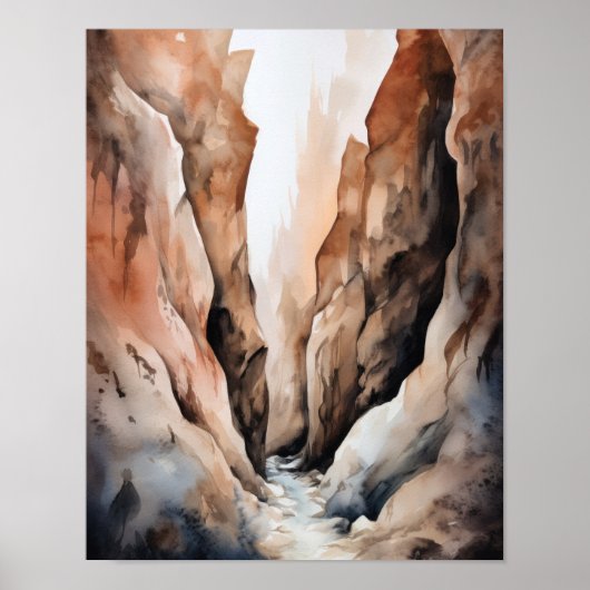 Slot Canyons Utah Landscape Art Print Poster (Voorkant)