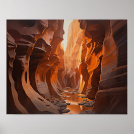 Slot Canyons Utah Landscape Art Print Poster