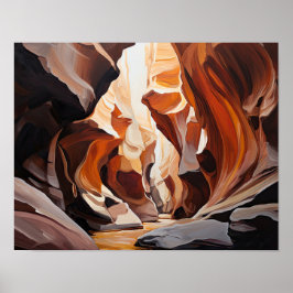 Slot Canyons Utah Landscape Art Print Poster