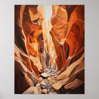 Slot Canyons Utah Landscape Art Print Poster