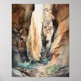 Slot Canyons Utah Landscape Art Print Poster