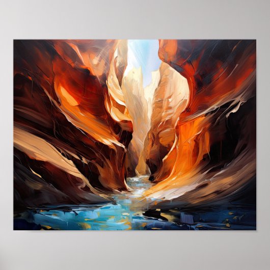 Slot Canyons Utah Landscape Art Print Poster (Voorkant)