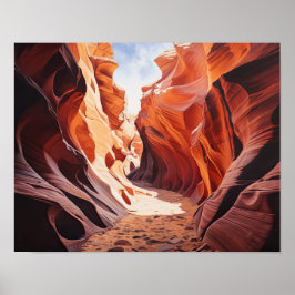 Slot Canyons Utah Landscape Art Print Poster