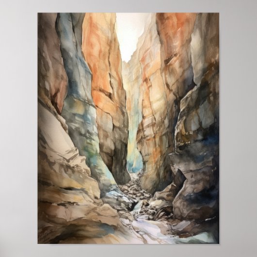 Slot Canyons Utah Landscape Art Print Poster (Voorkant)