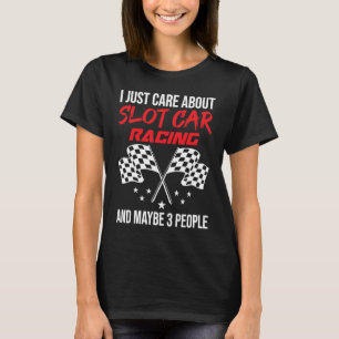 Slot Car Racing en 3 mensen T-shirt
