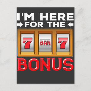 Slot Machine Gambling Funny Casino Fan Briefkaart