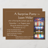 Slot Machine Jackpot 21e verjaardag Kaart (Voorkant / Achterkant)