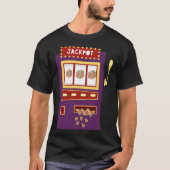 Slot Machine Pizza Jackpot Grappig Gokken Pizza Fo T-shirt (Voorkant)