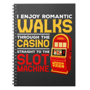 Slot Machine Player Funny Casino Gambling Humor Notitieboek
