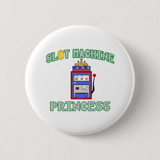 Slot Machine Princess (Tiara) Ronde Button 5,7 Cm (Voorkant)