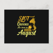 Slot Machine Queen August Birthday Feestdagenkaart (Voorkant)