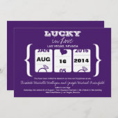 Slot Machine Save the Date - Weddenschap (Voorkant / Achterkant)