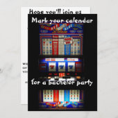 Slot-machine voor bachelor kaart (Voorkant / Achterkant)