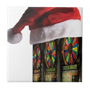 Slot-machine voor kerstVegas Tegeltje