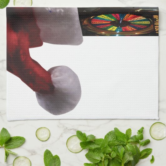 Slot-machine voor kerstVegas Theedoek (Gevouwen)