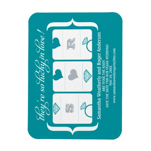 Slot Machine Weddenschap Opslaan Datum Magneet (Verticaal)