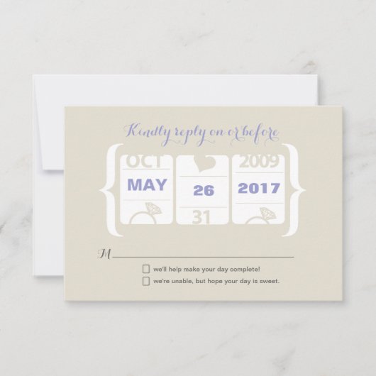 Slot Machine Weddenschap RSVP (Voorkant)