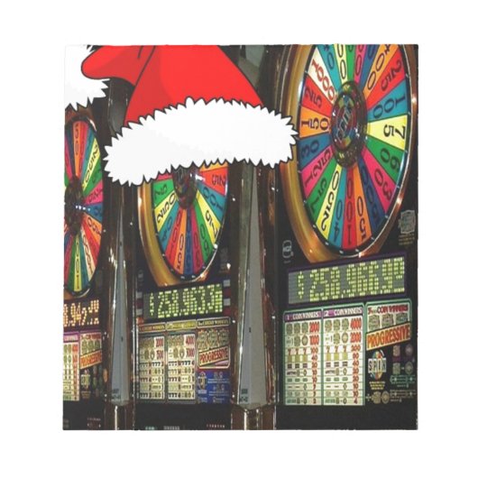 Slot-machines voor kerststaarten notitieblok (Voorkant)