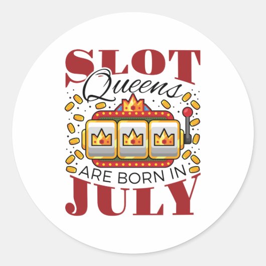 Slot Queens wordt in juli geboren Ronde Sticker (Voorkant)