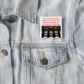 SLOT-sleuf Vierkante Button 5,1 Cm (In situ)