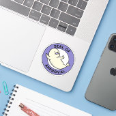 Slot van goedkeuring Funny Seal Pun Sticker (Laptop met iPhone)