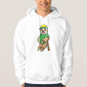 Slote bij honkbal met honkbalknuppel hoodie