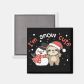 Slote ik ben Sneeuwsnuitje Sneeuwpop Magnet Magneet (Voorkant / Achterkant)