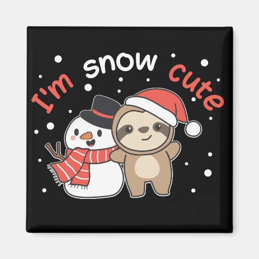 Slote ik ben Sneeuwsnuitje Sneeuwpop Magnet Magneet (Voorkant)