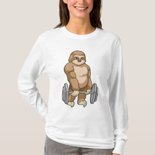 Slote in Bodybuilding met Barbell T-shirt