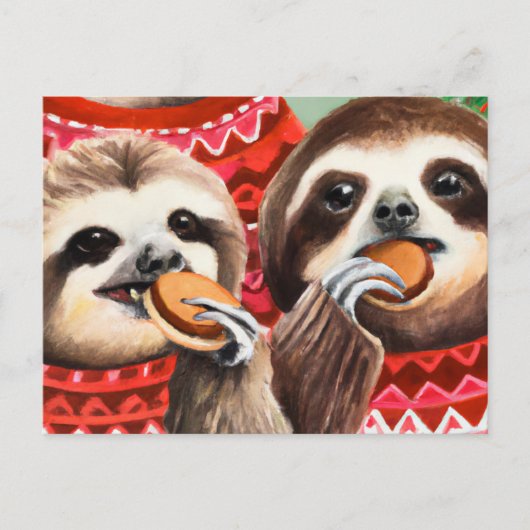 Sloten die koekjes eten en zoetjes dragen briefkaart (Voorkant)