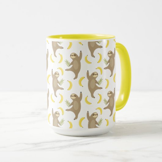 Sloten en Bananas Pattern Mok (Voorkant rechts)