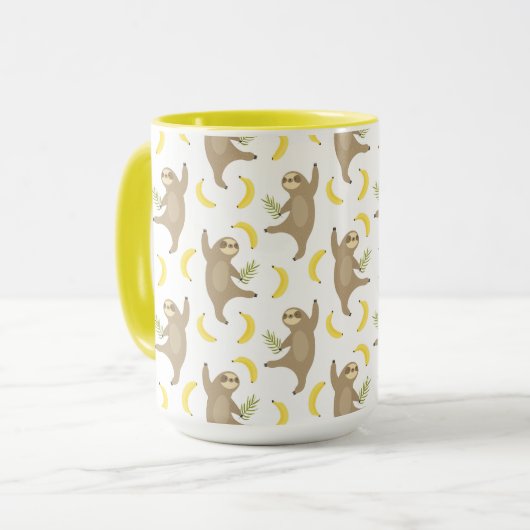 Sloten en Bananas Pattern Mok (Voorkant links)