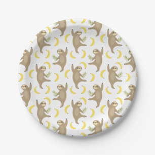 Sloten en Bananas Pattern Papieren Bordje