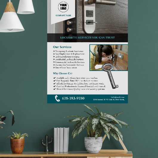 Slotenmakers Services Aangepast Poster (Woonkamer 1)