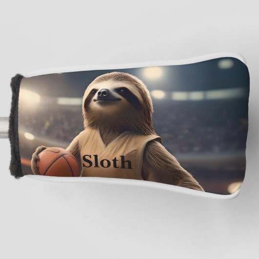 Sloth 33 basketballer, golfputter Hoesje Golfheadcover (Voorkant)