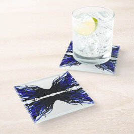 Sloth Abstract 7 Deadly Sins Alcohol Ink Art Glazen Onderzetter