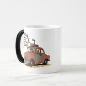 Sloth and Bunny Cartoon Road Trip Adventure Magische Mok (Voorkant links)