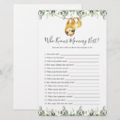 Sloth Animals Baby shower die mama het beste kent (Voorkant / Achterkant)