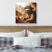 Sloth Archeologist Canvas Afdruk (Insitu (Slaapkamer))