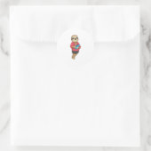 Sloth as Secretary with Notepad Ronde Sticker (Tas)