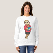 Sloth as Secretary with Notepad Trui (Voorkant volledig)