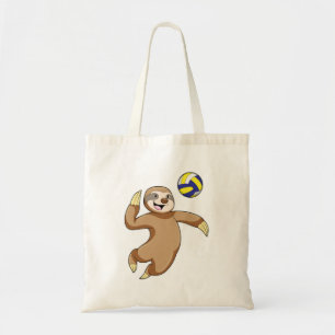 Sloth as Volleyball player with Volleyball Tote Bag