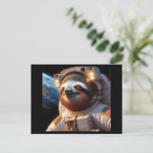 Sloth Astronaut Briefkaart (Staand voorkant)
