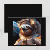 Sloth Astronaut Briefkaart (Voorkant / Achterkant)