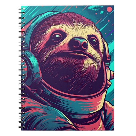 Sloth Astronaut Notitieboek (Voorkant)